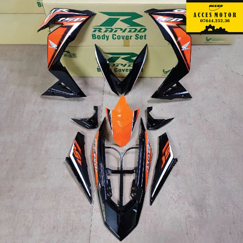 Dàn áo Honda GTR 150 màu cam đen chính hãng