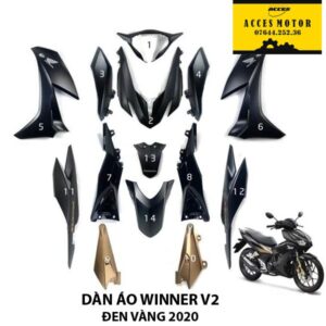 Dàn áo Winner X V2 chính hãng đen vàng