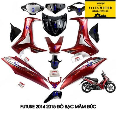 dàn áo future 125 đỏ bạc 2014 2015