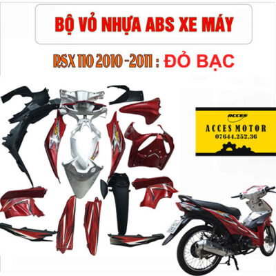 Dàn áo Wave RSX 110 màu đỏ bạc đời 2010-2011