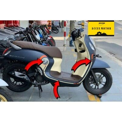vị trí dán tem giấy xe scoopy